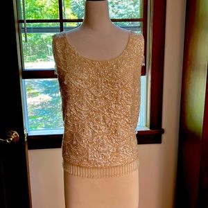 Vintage ‘50s/60s beaded top with back zip
